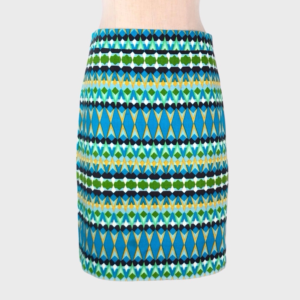 J Crew Geometric Basketweave Pencil Skirt